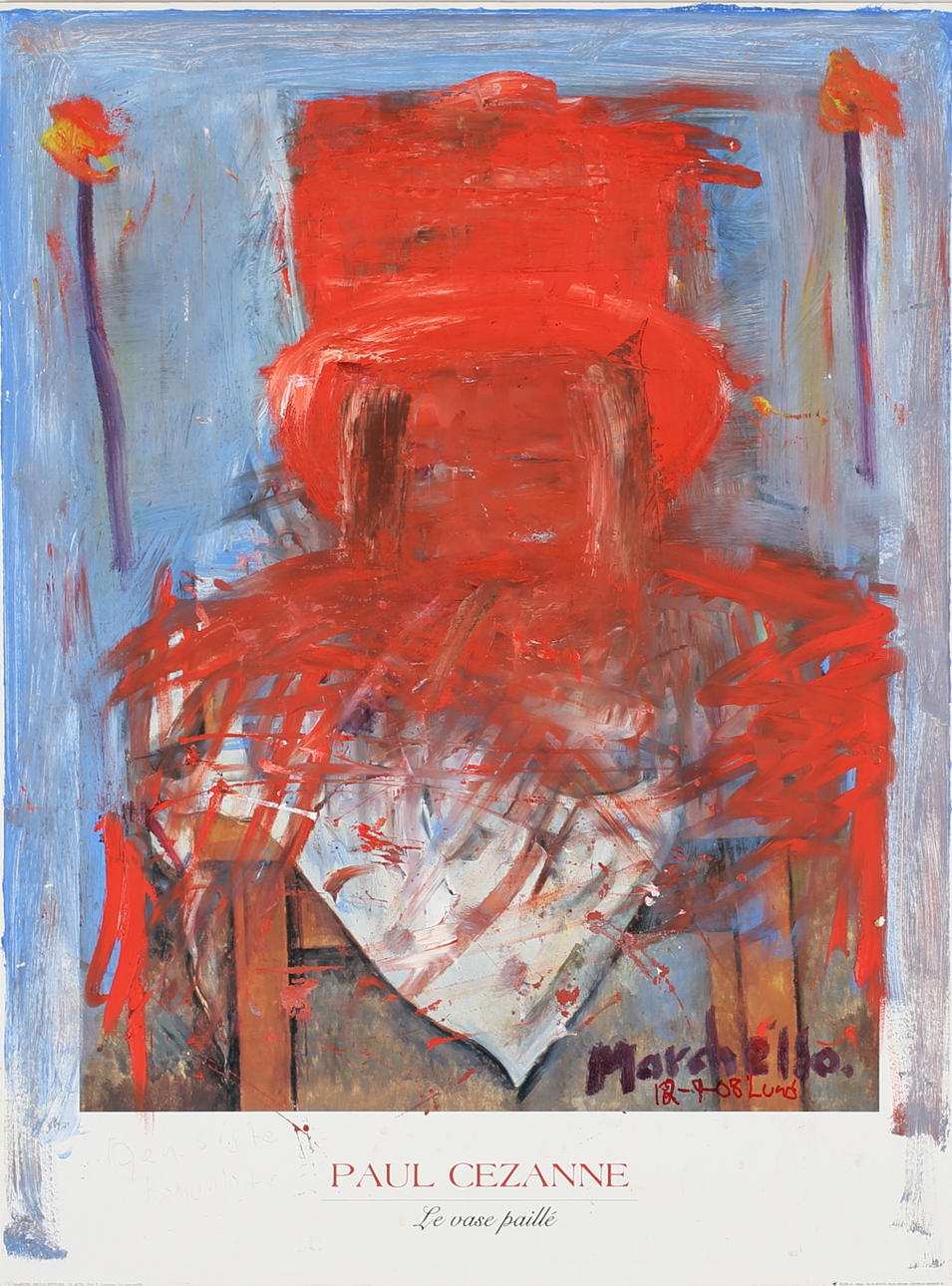 MARCHELLO. Komposition. Olja på papp. Signerad och daterad 12-07-08, Lund.