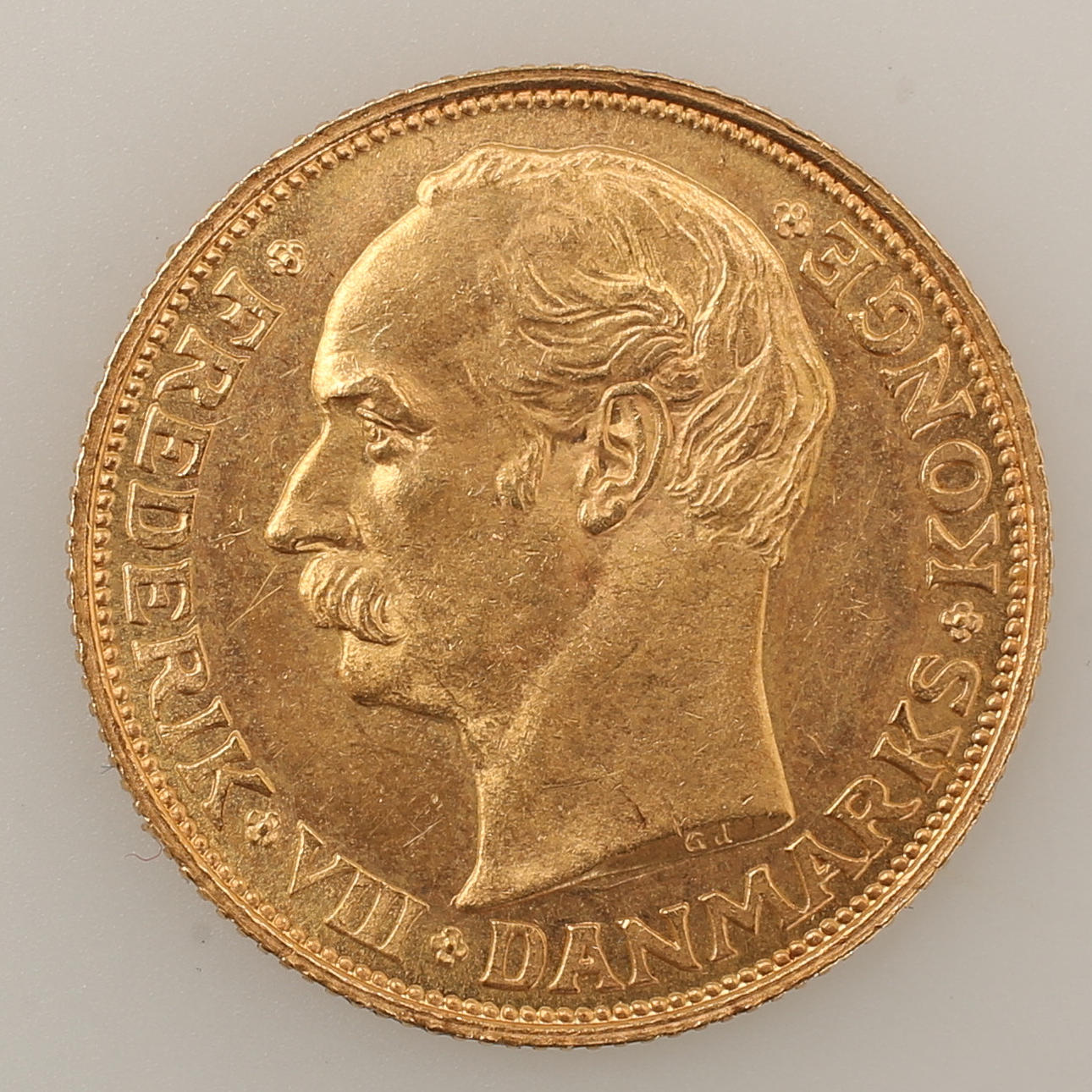 GULDMYNT, 20 kronor, Frederik VIII, Danmark 1908.