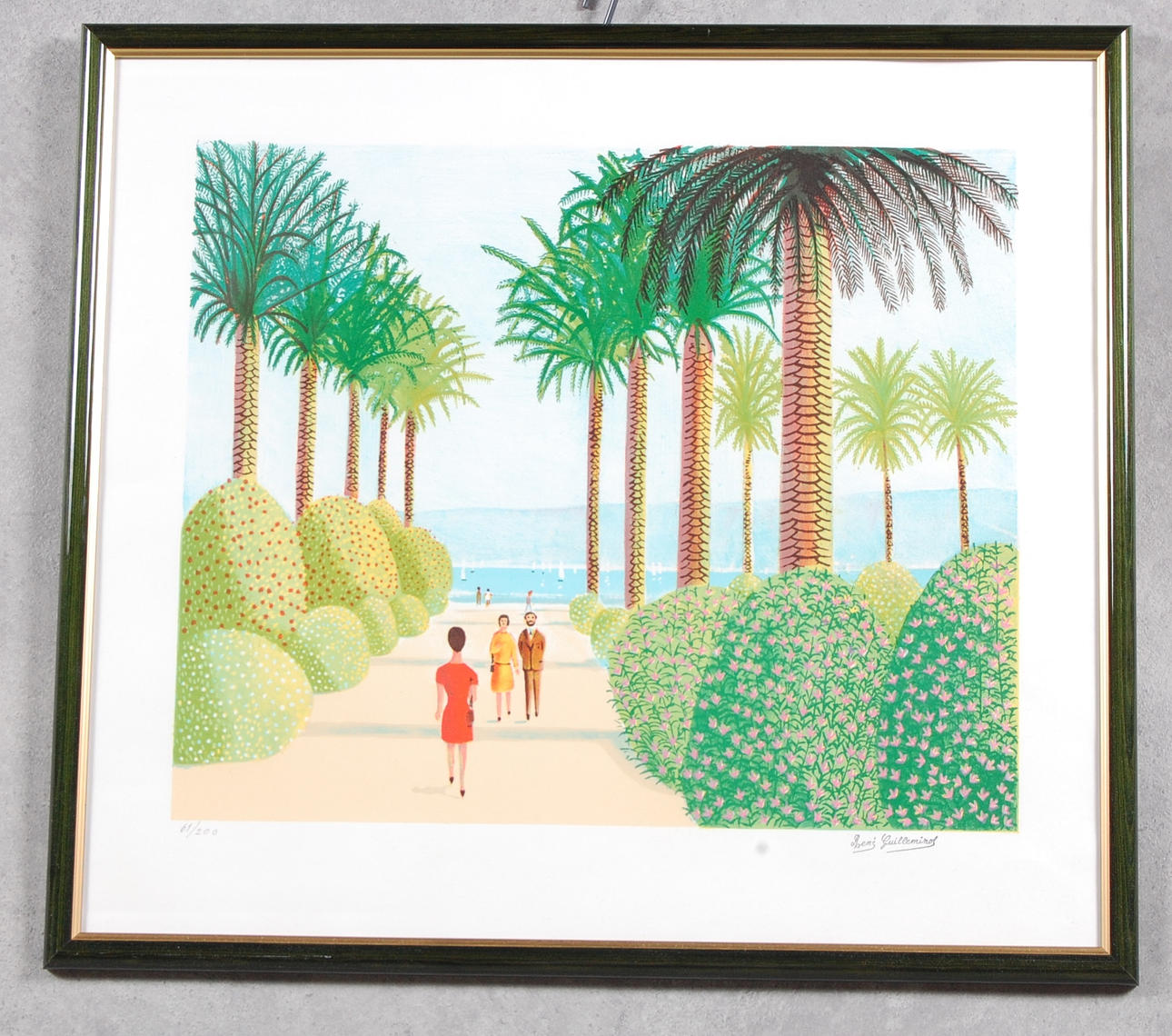 RENÉ GUILLEMINOT. 1900-1975, färglitografi, signerad, numrerad 61/200.