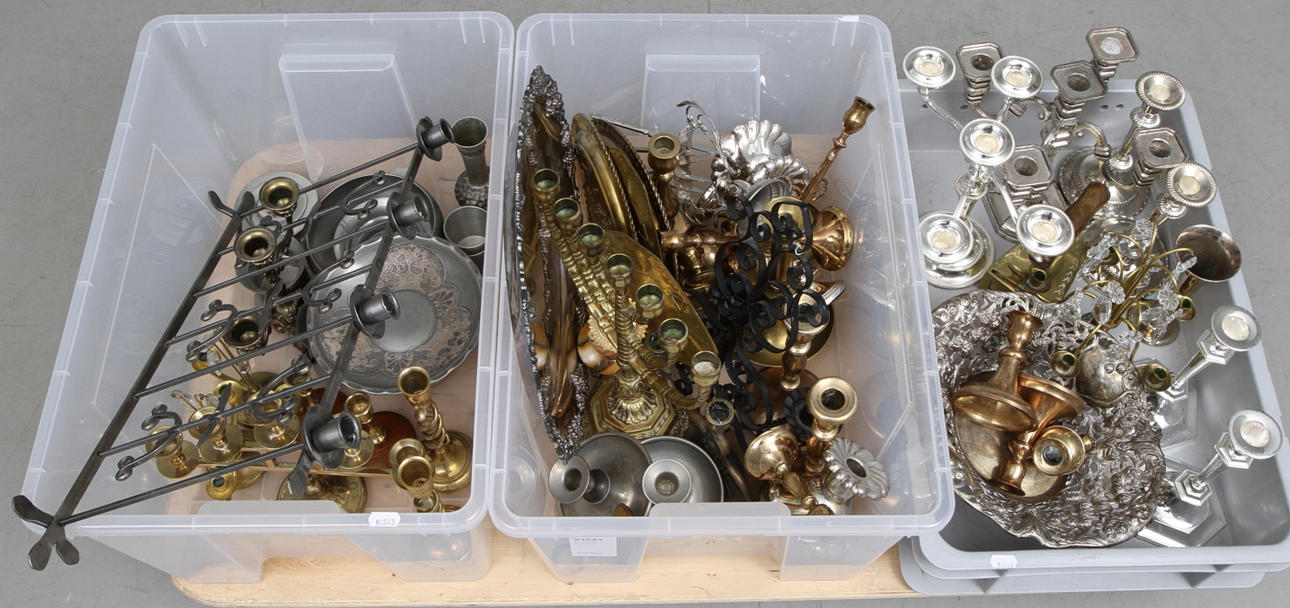 METALLFÖREMÅL, 1900-tal, bl.a. mässing och tenn.