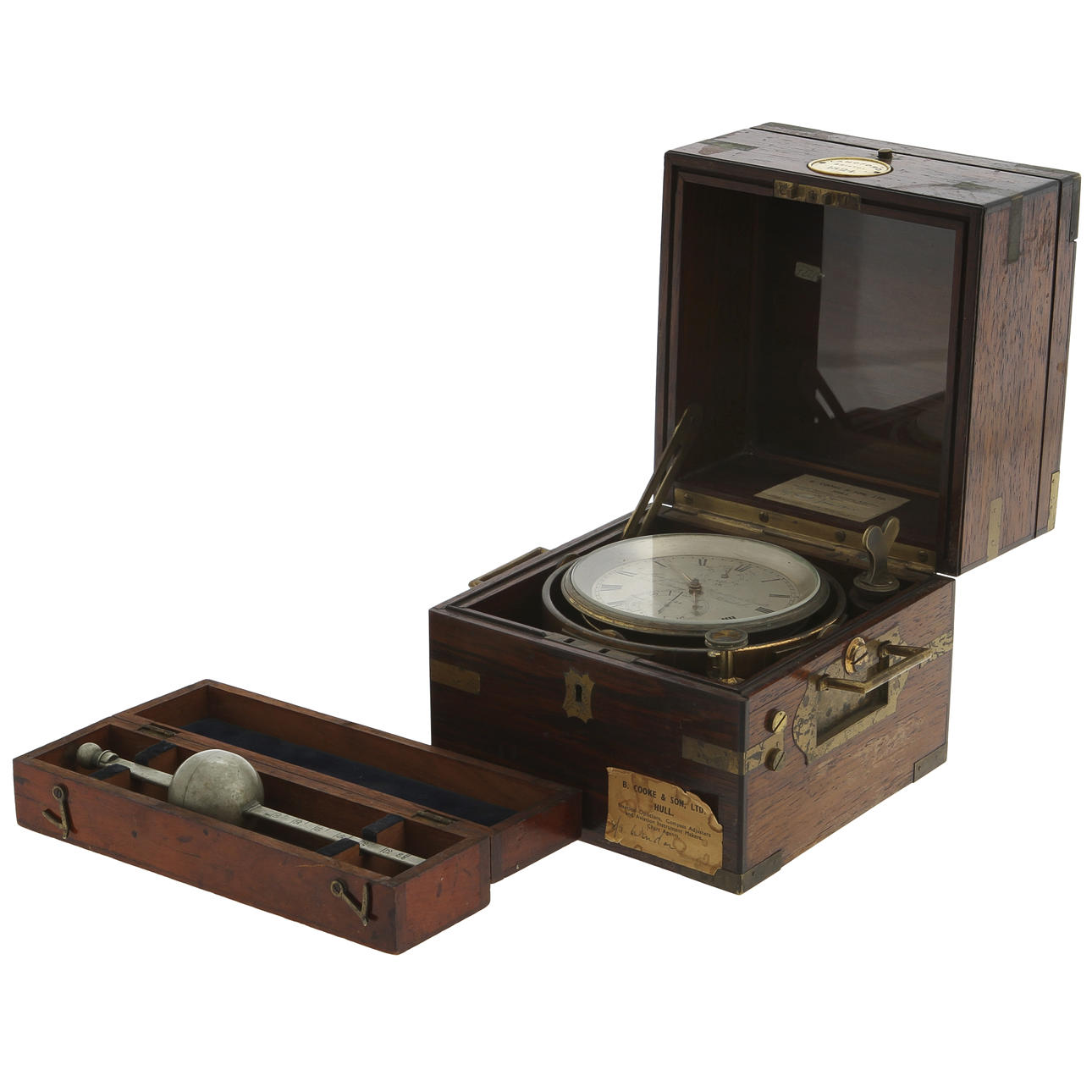 SKEPPSKRONOMETER, Langford, Bristol samt HYDROMETER, 1800/1900-tal.