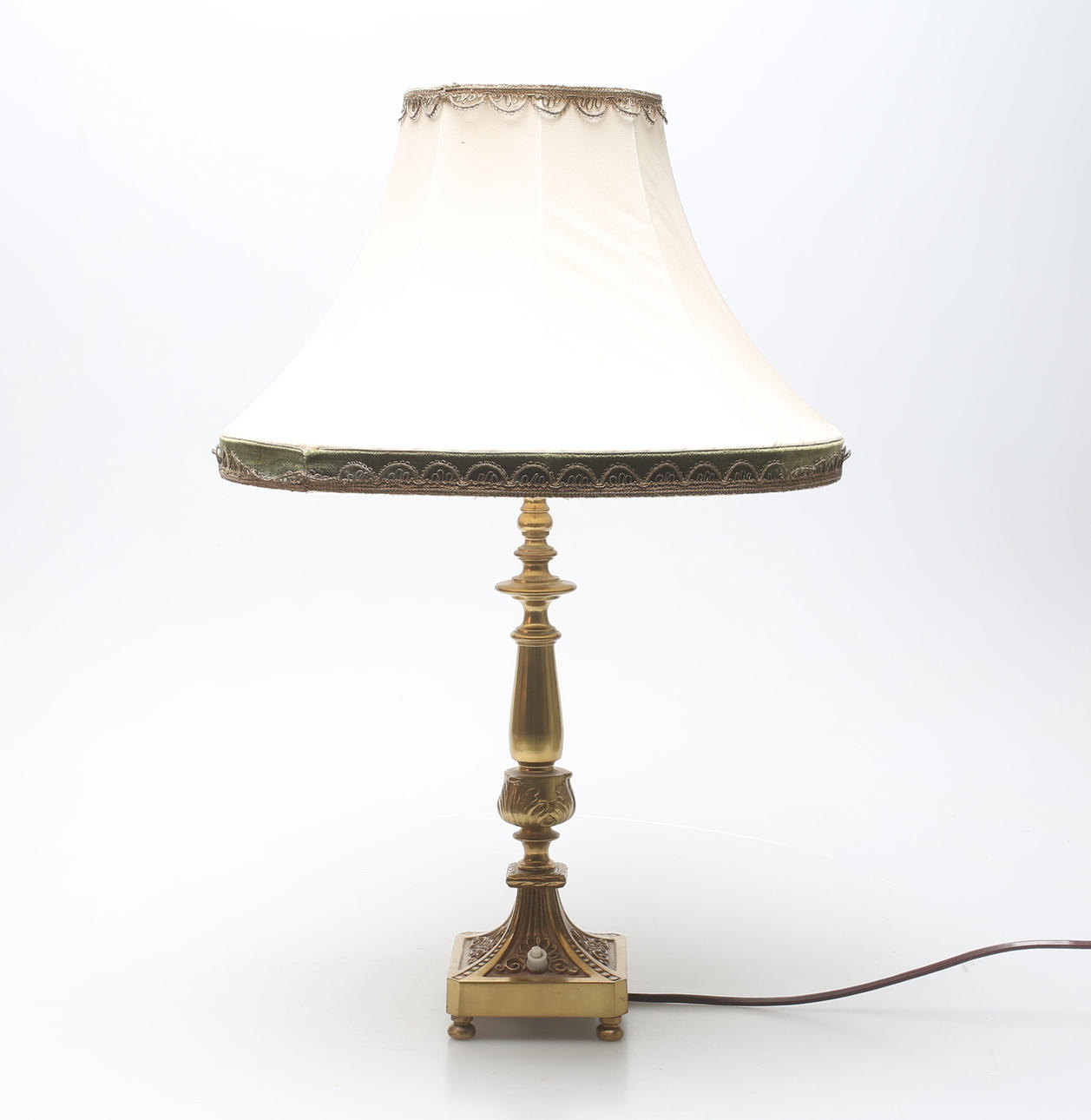 TABLE LAMP, brass, marked EB, 1900s.