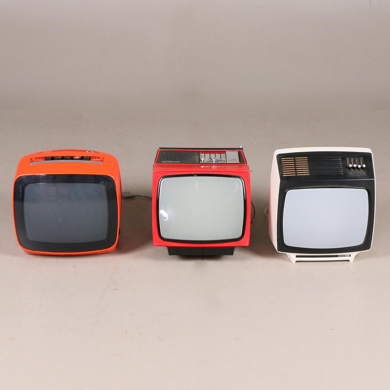 TV, bärbara, 3 st. 1970-tal.