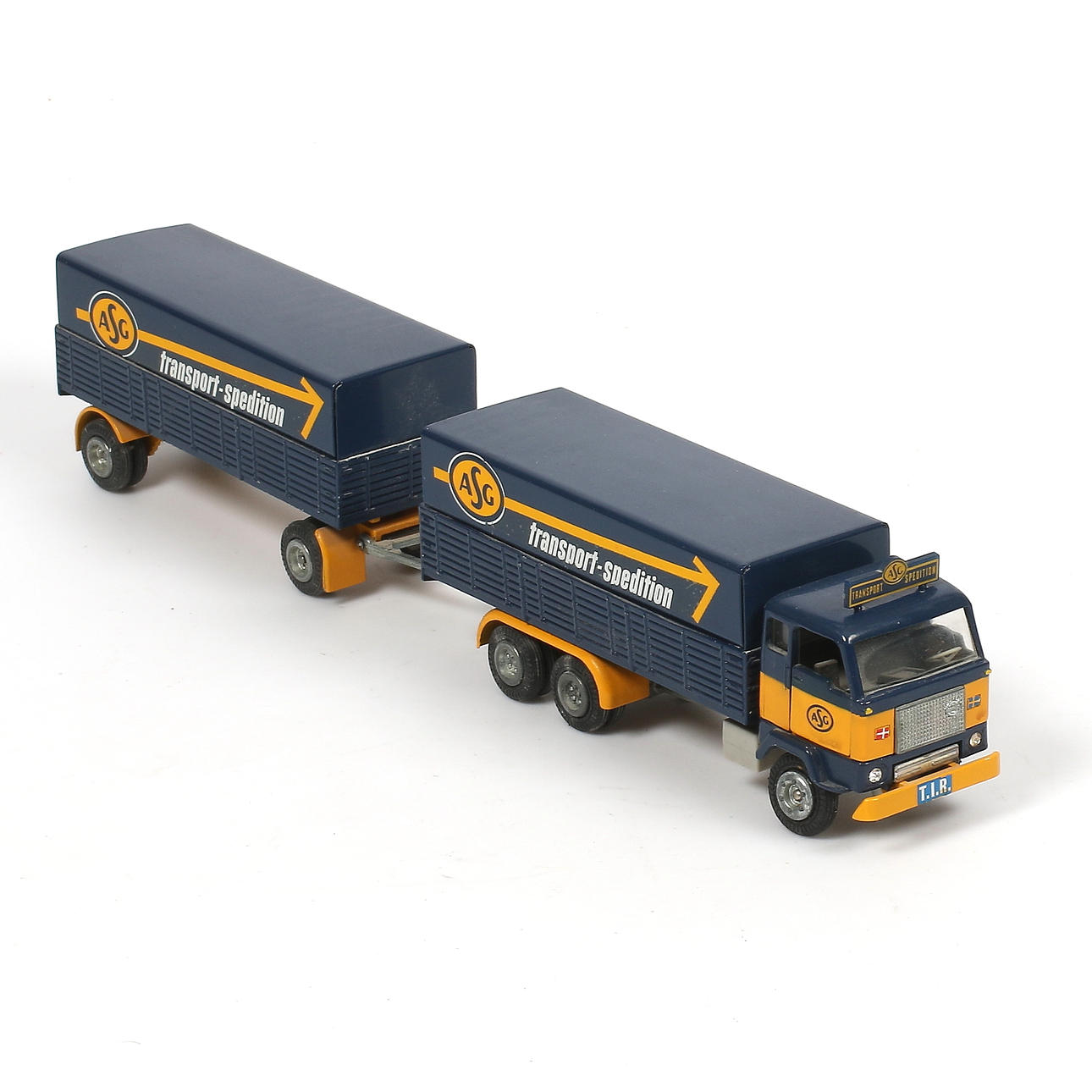 TRUCK, sheet metal, ASG, Volvo FB 88, Tekno, Denmark. Toys - Auctionet