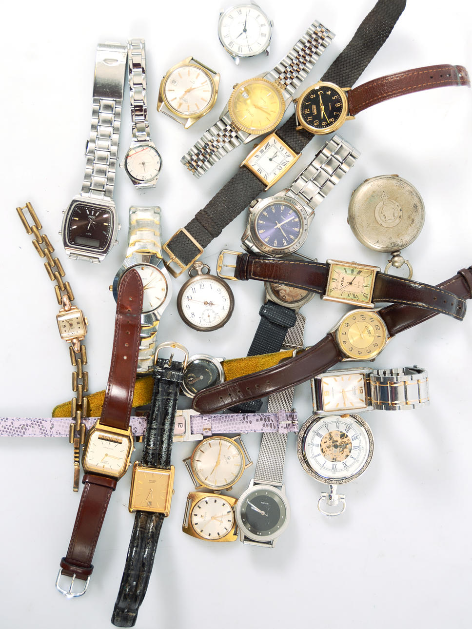 STORT PARTI KLOCKOR, 23 stycken.