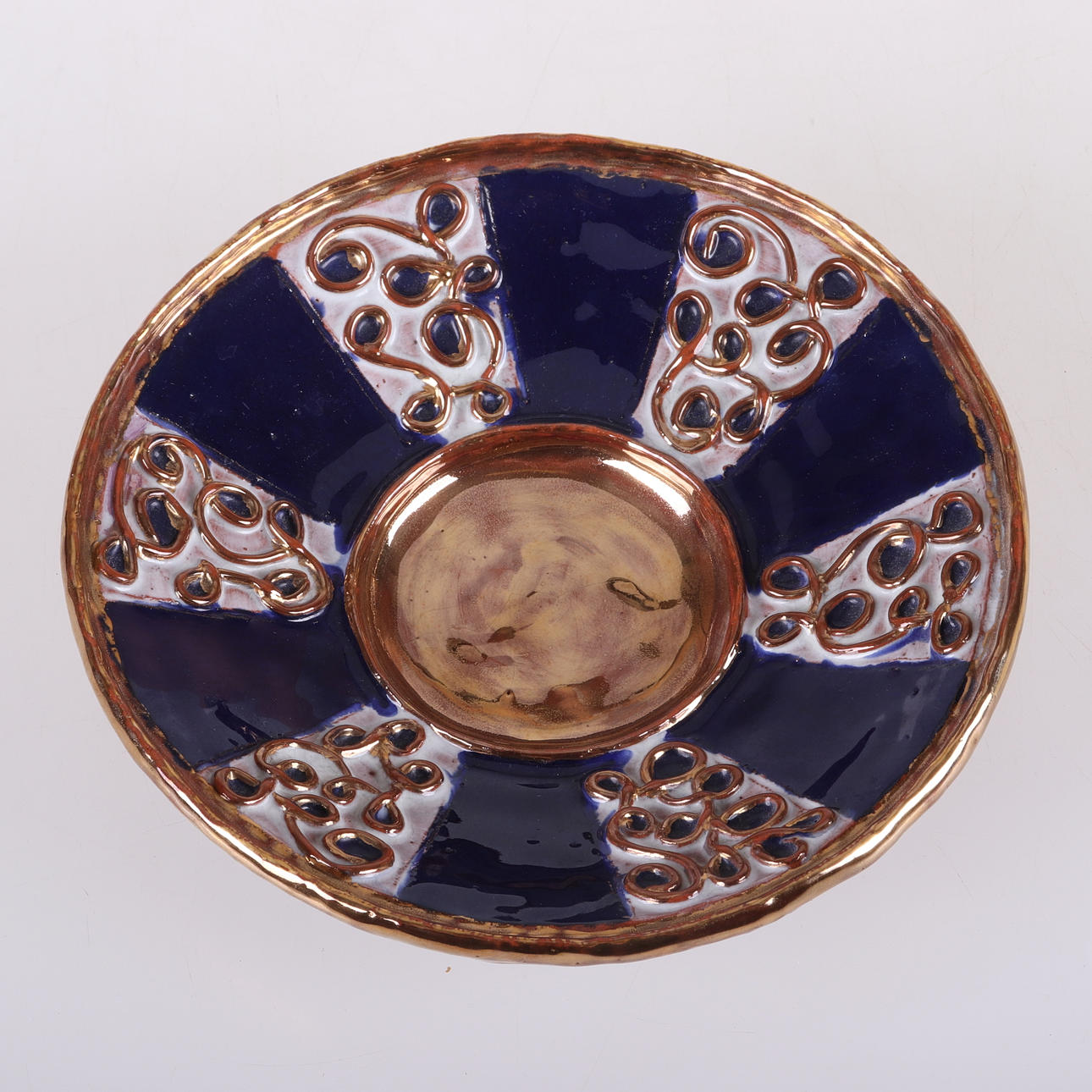 PLADE, keramik, monogram signeret MK.