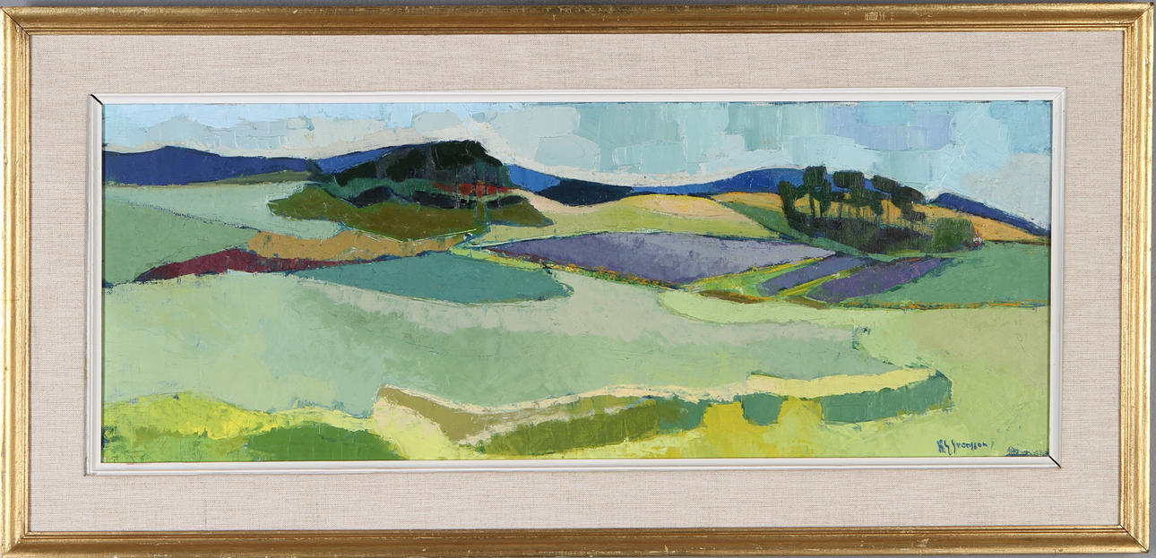 KARL GUNNAR SVENSSON. Landskapsmotiv, olja på pannå, signerad.