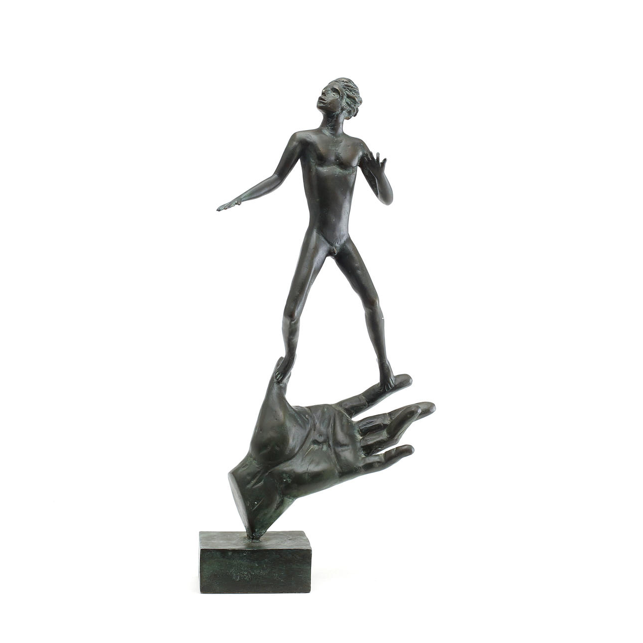 CARL MILLES. efter, "Guds Hand", skulptur, brons.