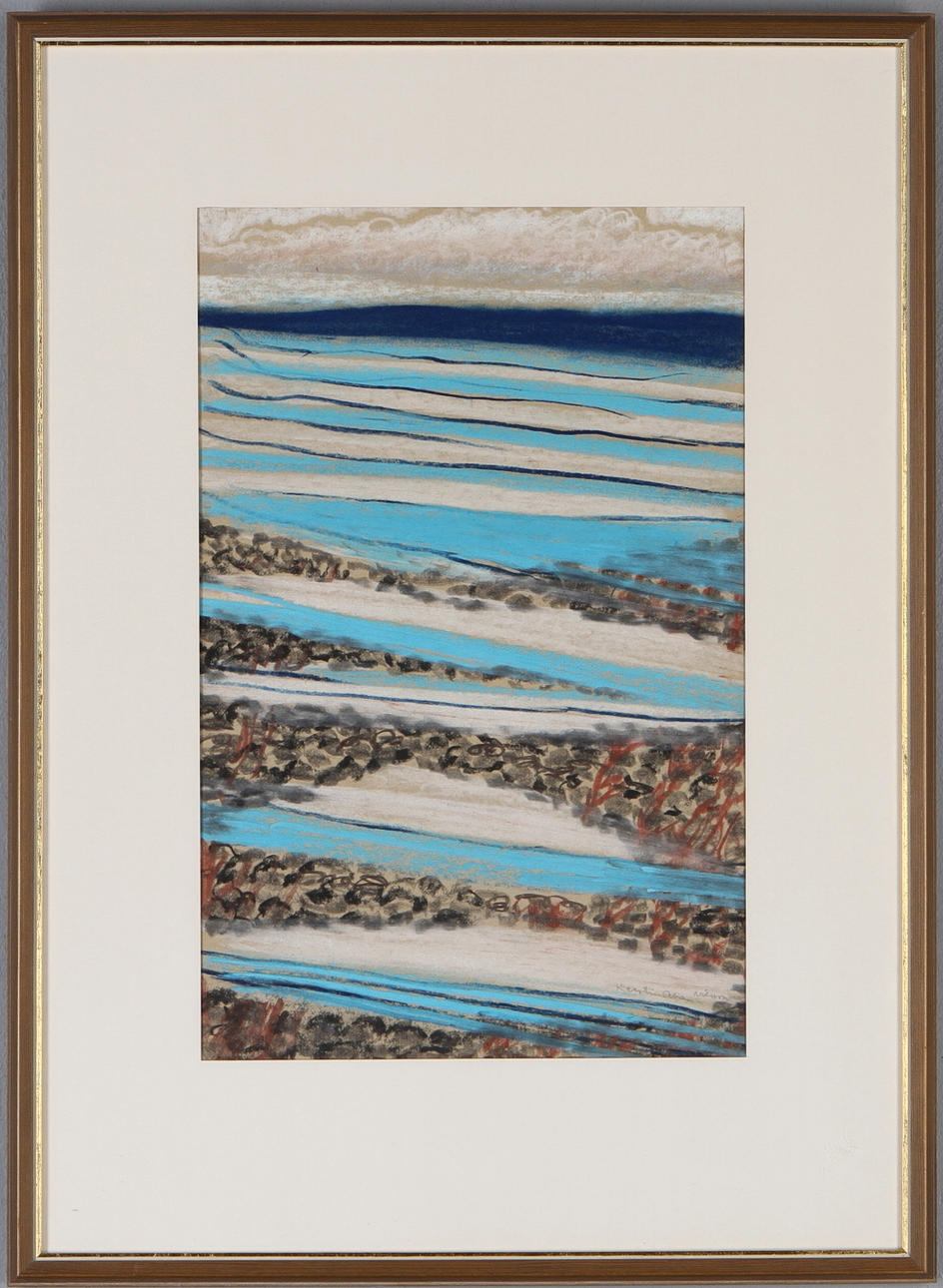 KERSTIN ABRAM NILSSON. "Djupet och ytan", pastell, signerad.