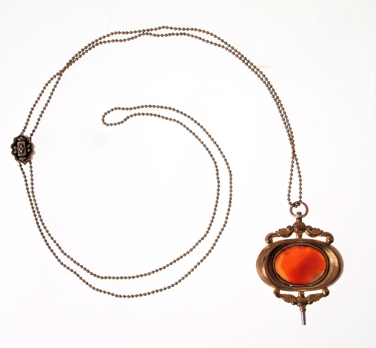 KLOCKNYCKEL med agat, 1800-tal.