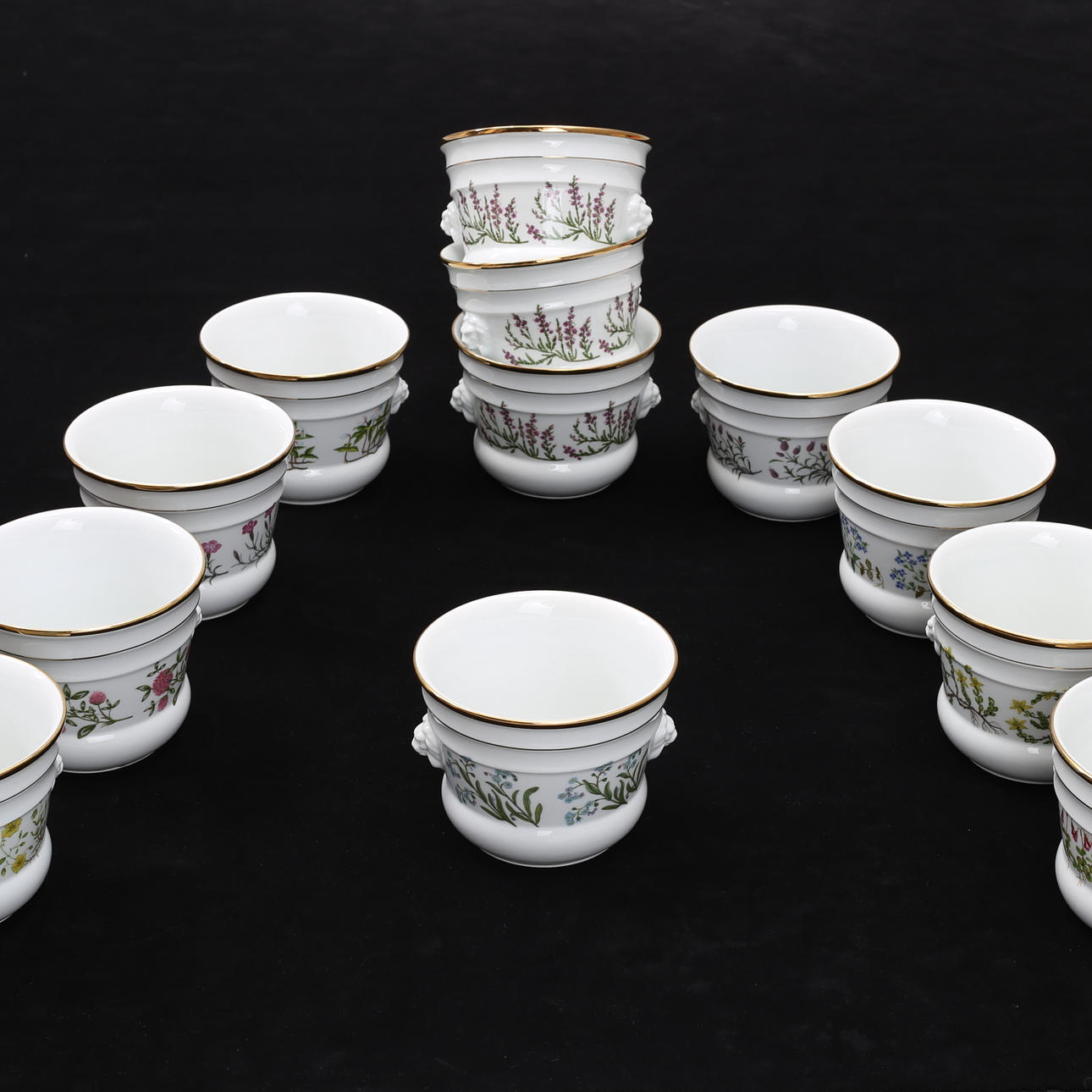 YTTERFODER, 12 st, porslin, Königl. pr. Tettau.