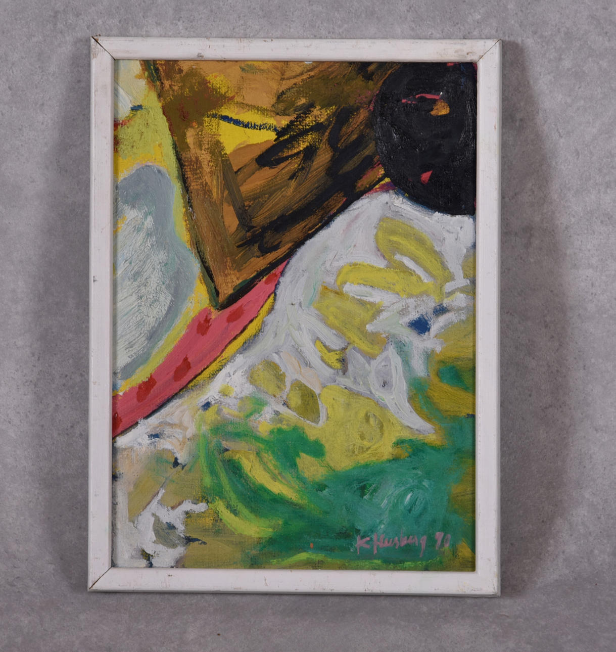 KATINKA HUSBERG. "Monday" oil on Board signed, dated -90.