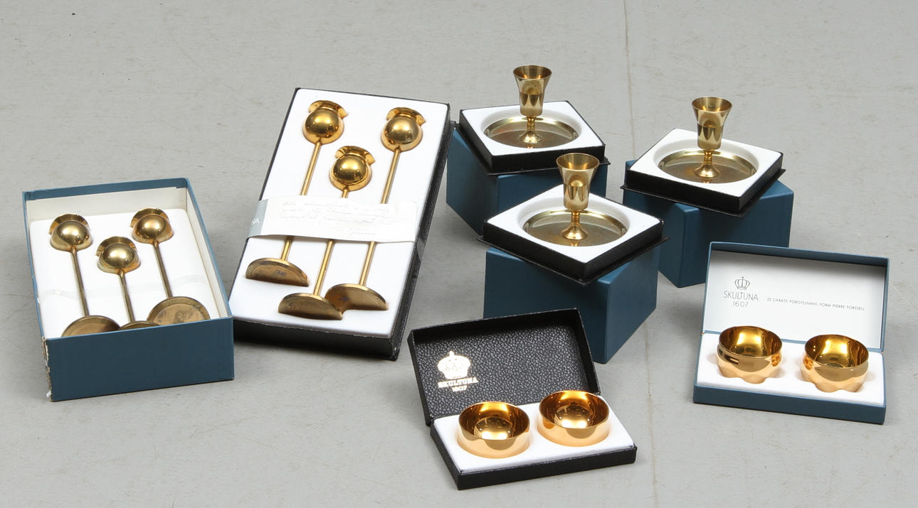 PARTI MÄSSING, 13 delar, Pierre Forsell, Skultuna.