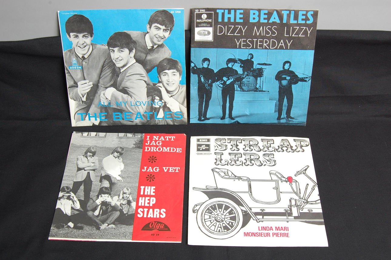 EP-SKIVOR, 4 st, Beatles, Streaplers, The Heppstars.