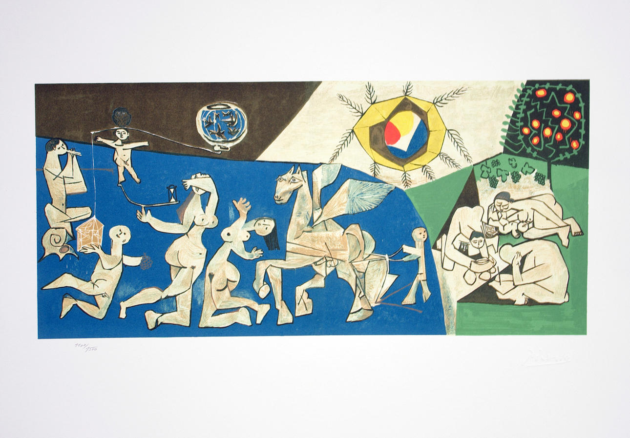 PABLO PICASSO. EFTER. Romersk fest, färgreproduktion.