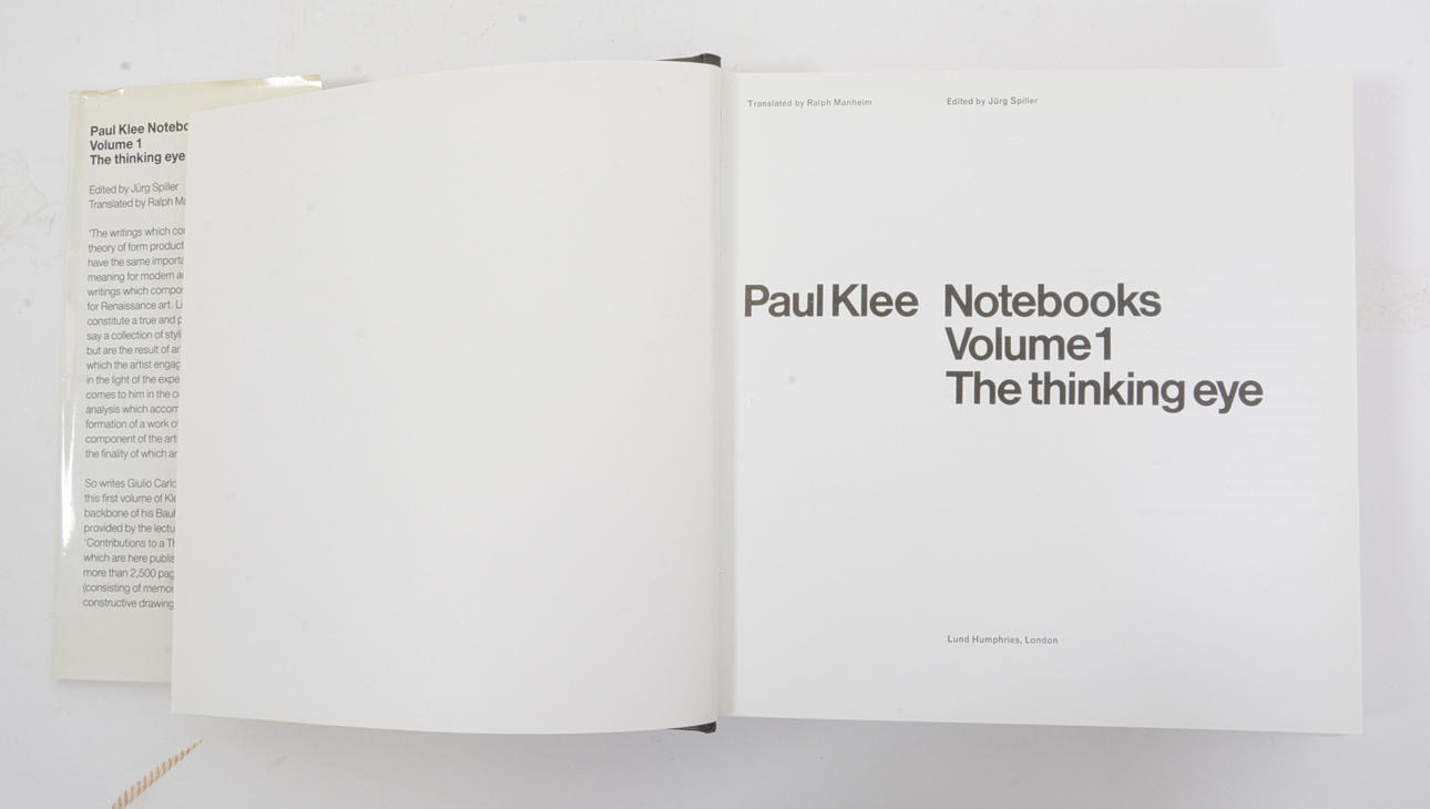 Paul Klee Notebooks Volume 1 and 2. Books, Maps