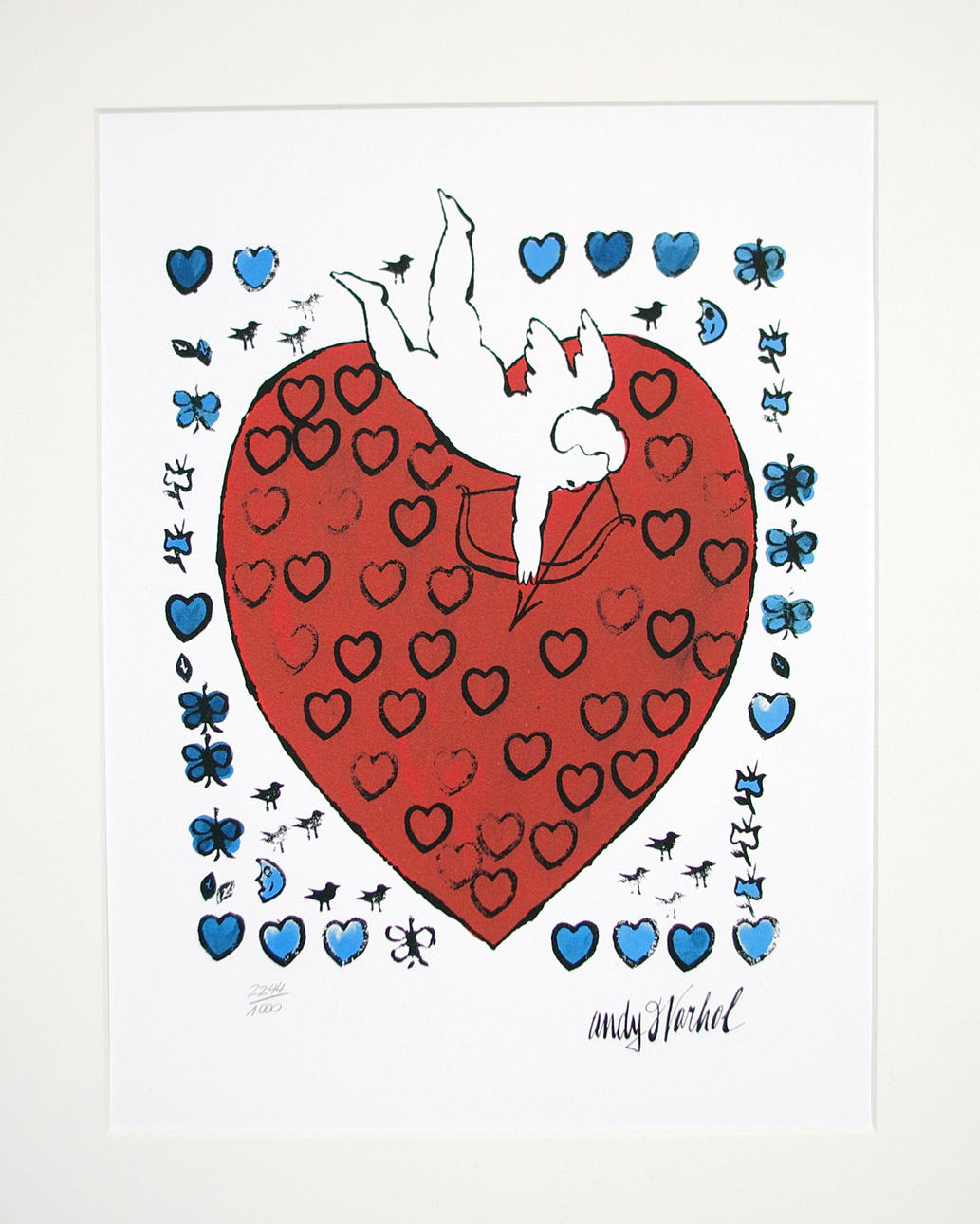 ANDY WARHOL. EFTER. Amor, grano litografi.