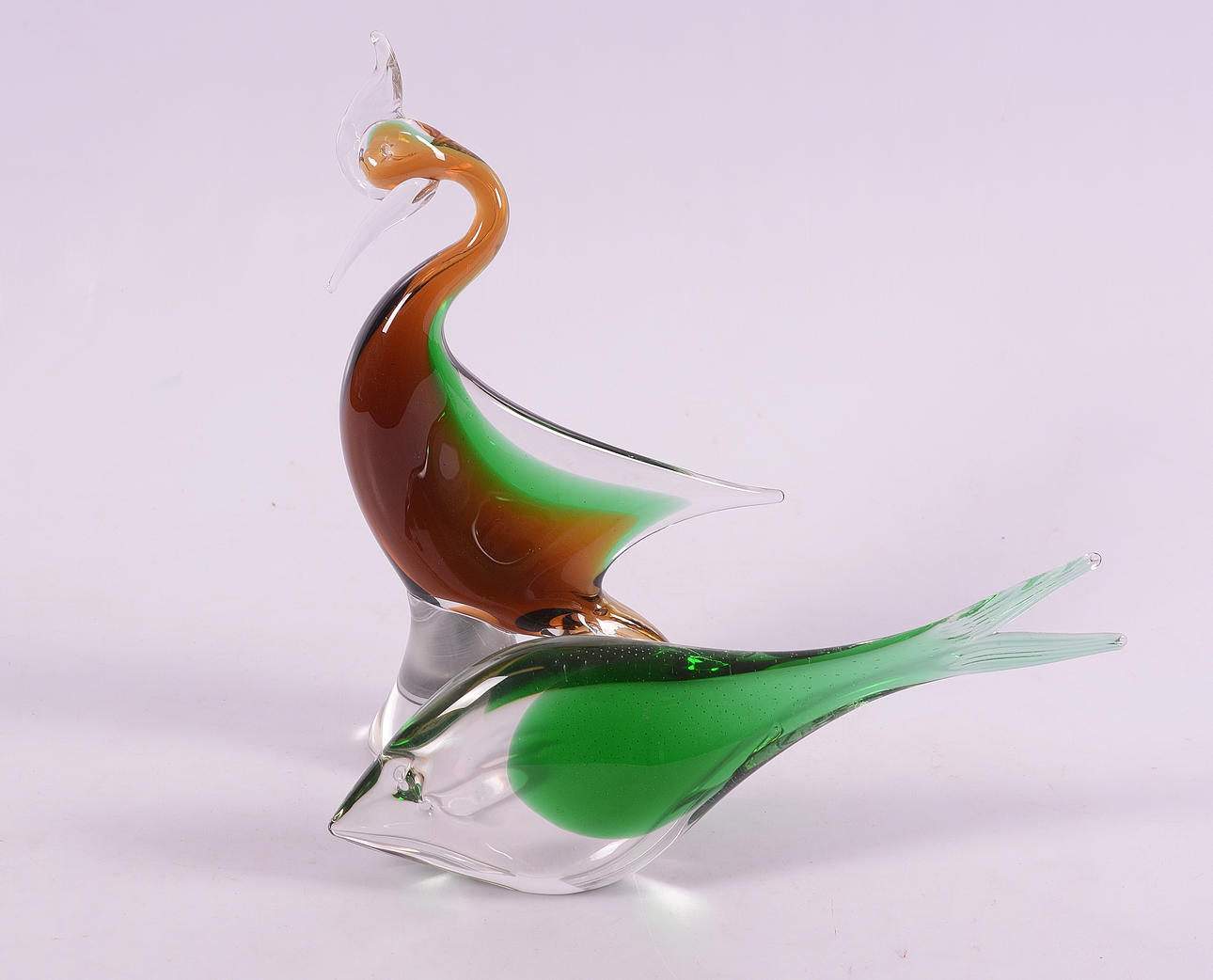 FIGURINER, 2-stycken, glas, Ronneby.