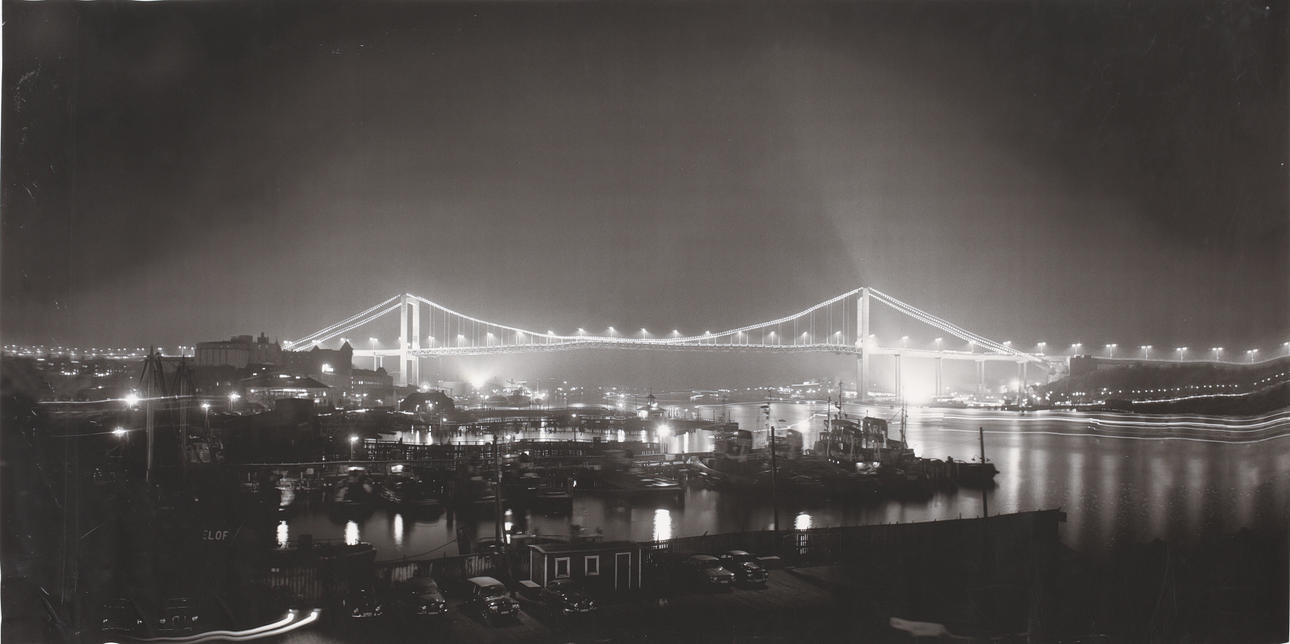 VALOKUVAPAINO kankaalle, Älvsborgin silta.