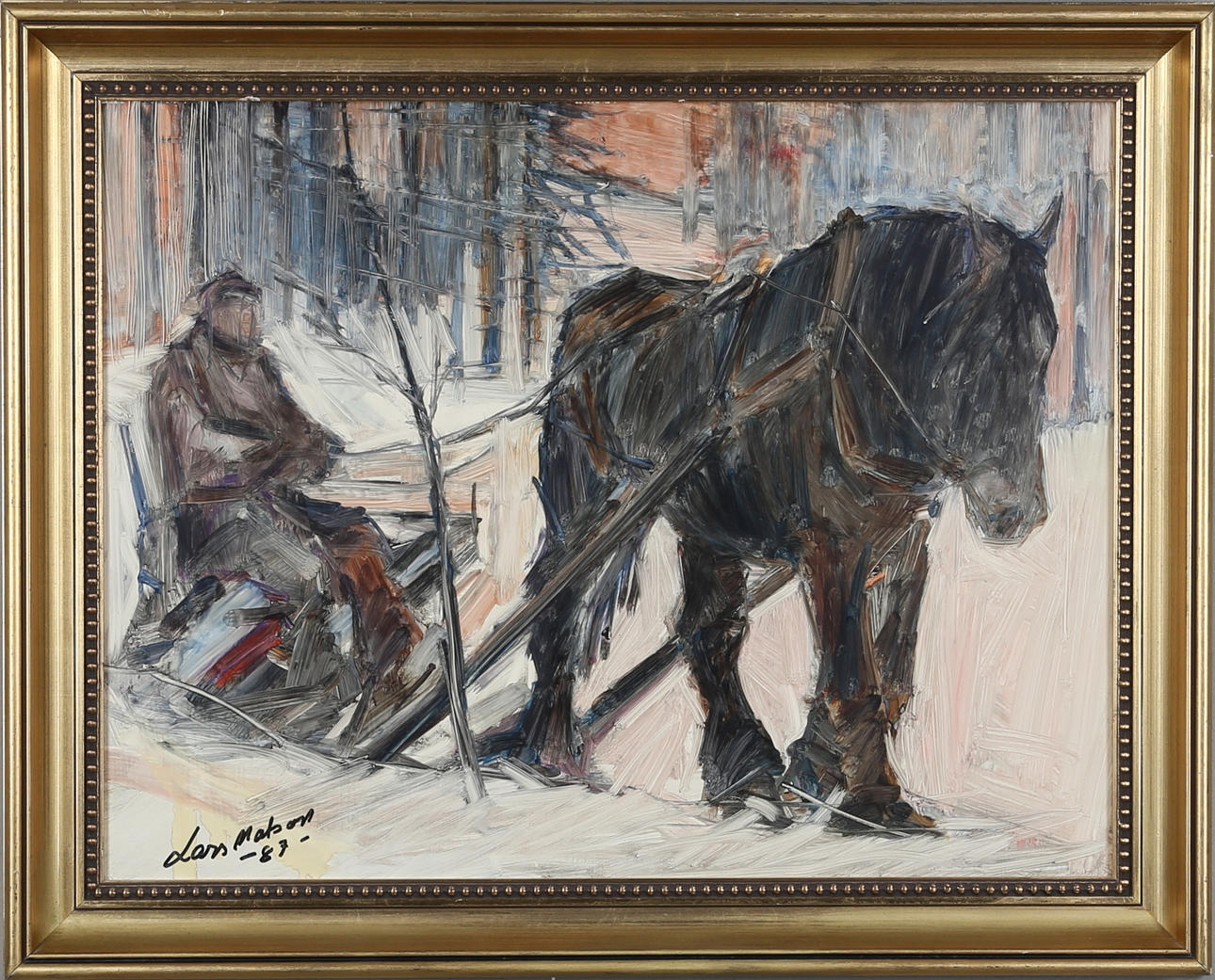 LARS MATSON, "risad led" oil on Board, signed and dated -87-.