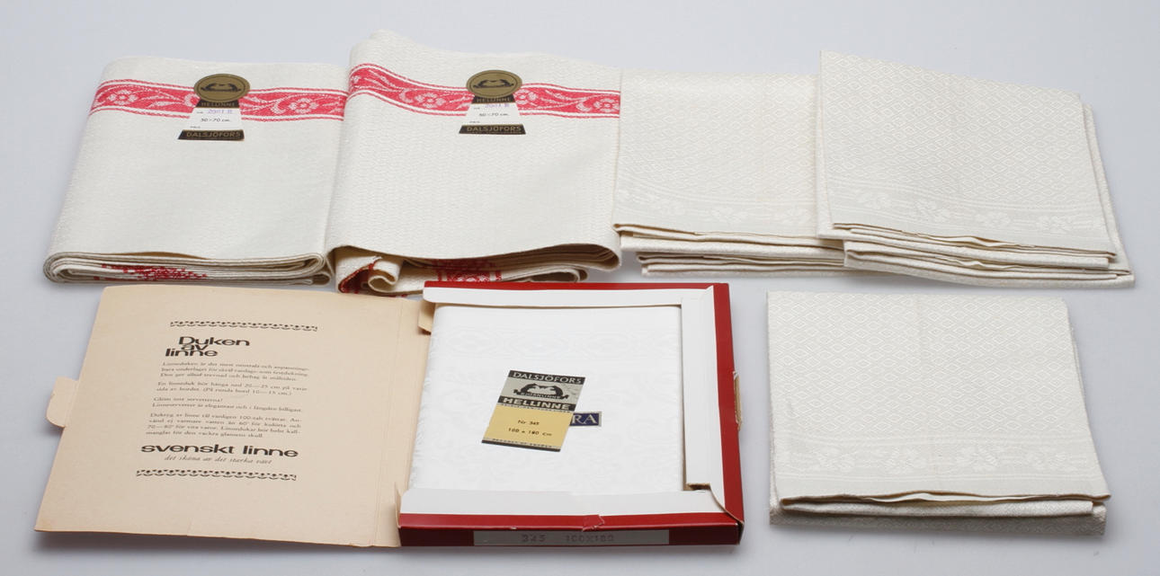 HANDDUKAR och DUK, linne, bl.a. Dalsjöfors, Hellinne.