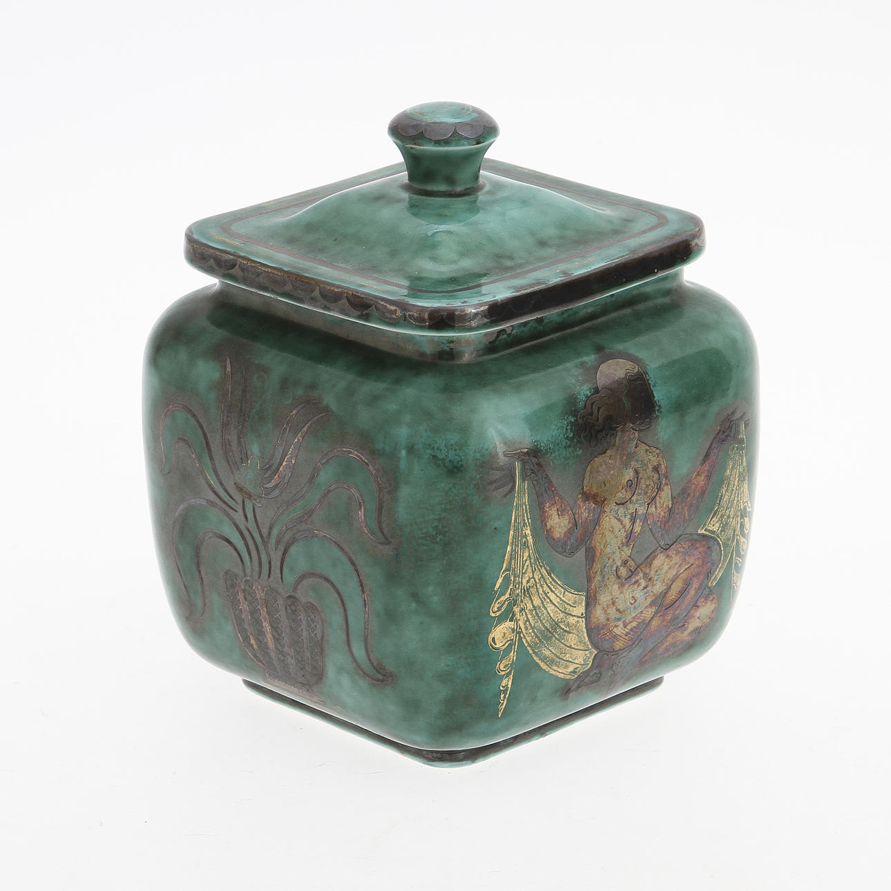 BONBÓNIERE, stengods, "Argenta", Wilhelm Kåge, Gustavsberg.