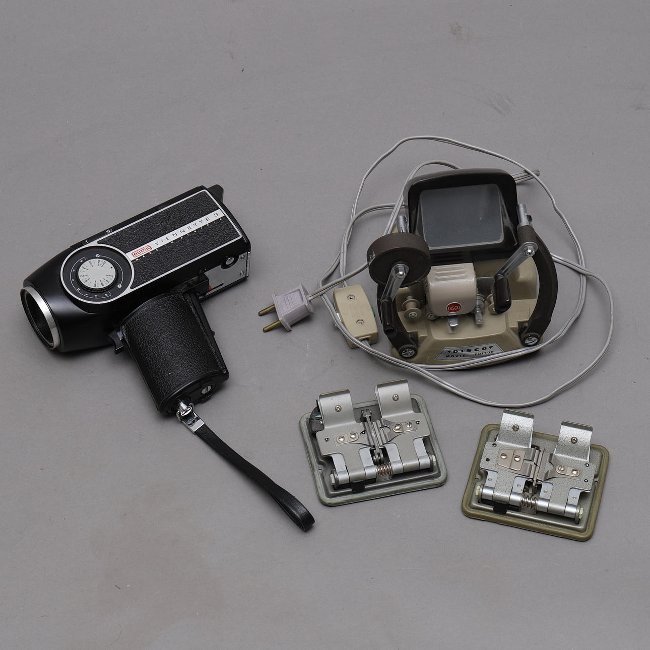 A Collection CAMERA WITH ACCESSORIES, Eumig, Disco Movie Editor, LPL.