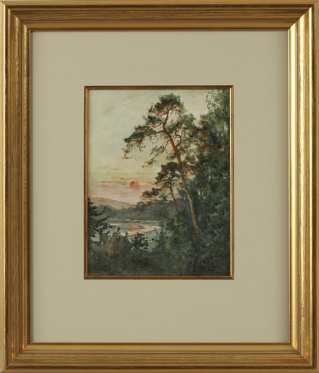 ANNA GARDELL ERICSON (1853-1939). akvarell, monogramsign.