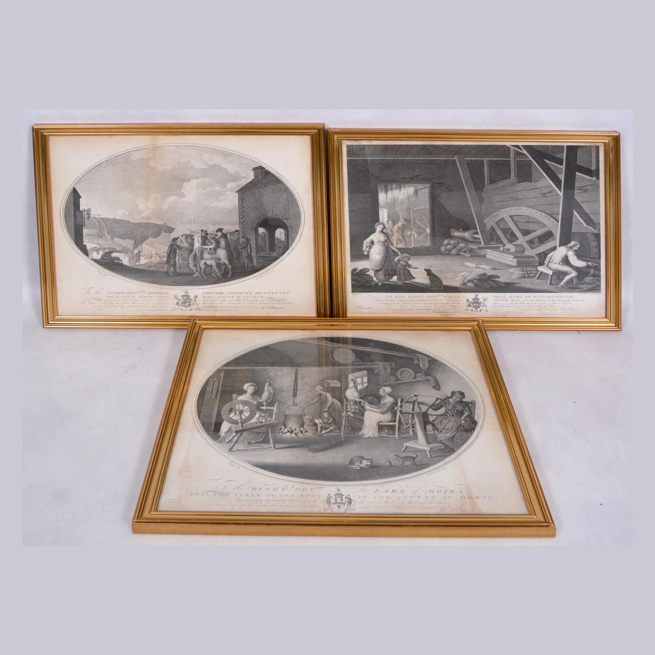 WILLIAM HINCKS. Kopparstick, 3-Stycken.