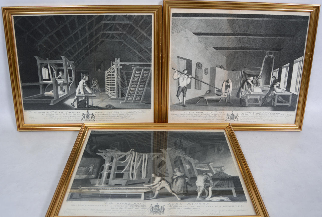 WILLIAM HINCKS. Kopparstick, 3-Stycken.