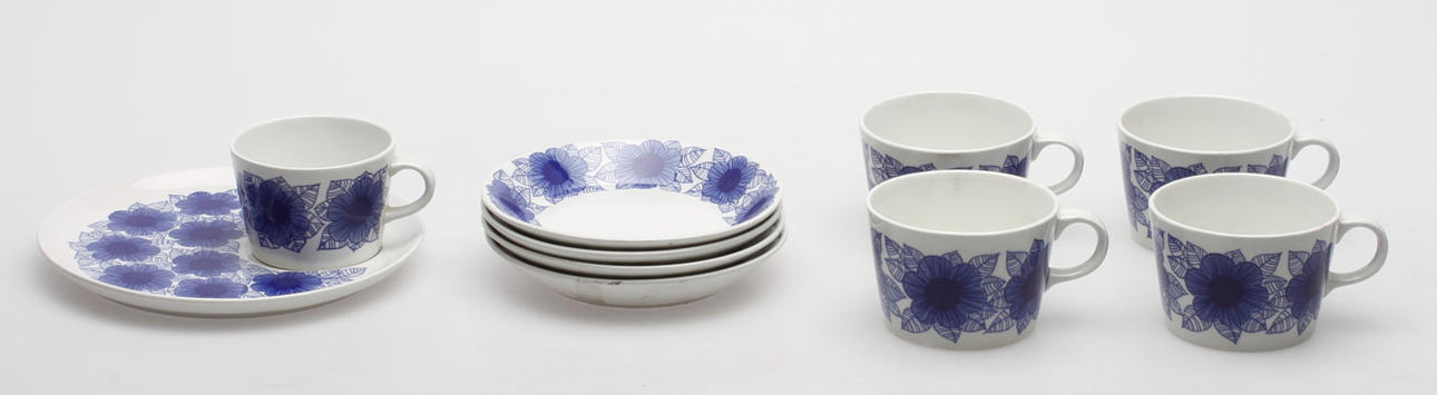 SERVISDELAR, 5 delar, "Malva" Arabia.