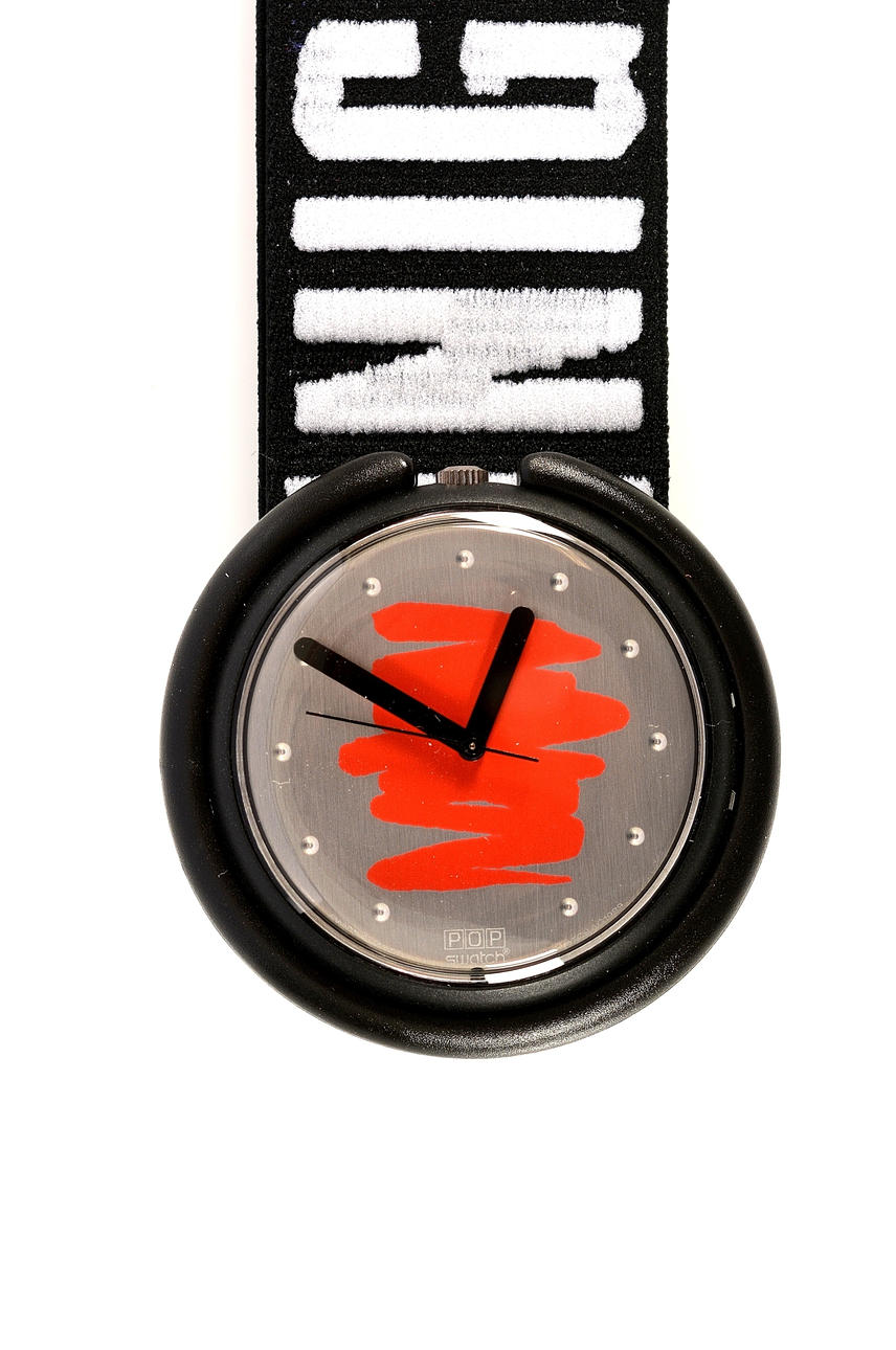 BRACELET WATCH, "Red eye", Pop Swatch.