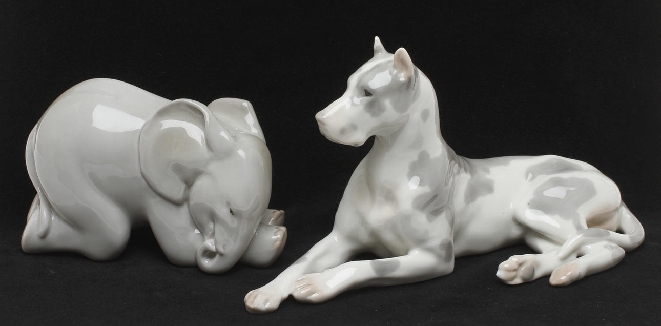 FIGURINER, 2 st, porslin, Lomonosov, USSR.