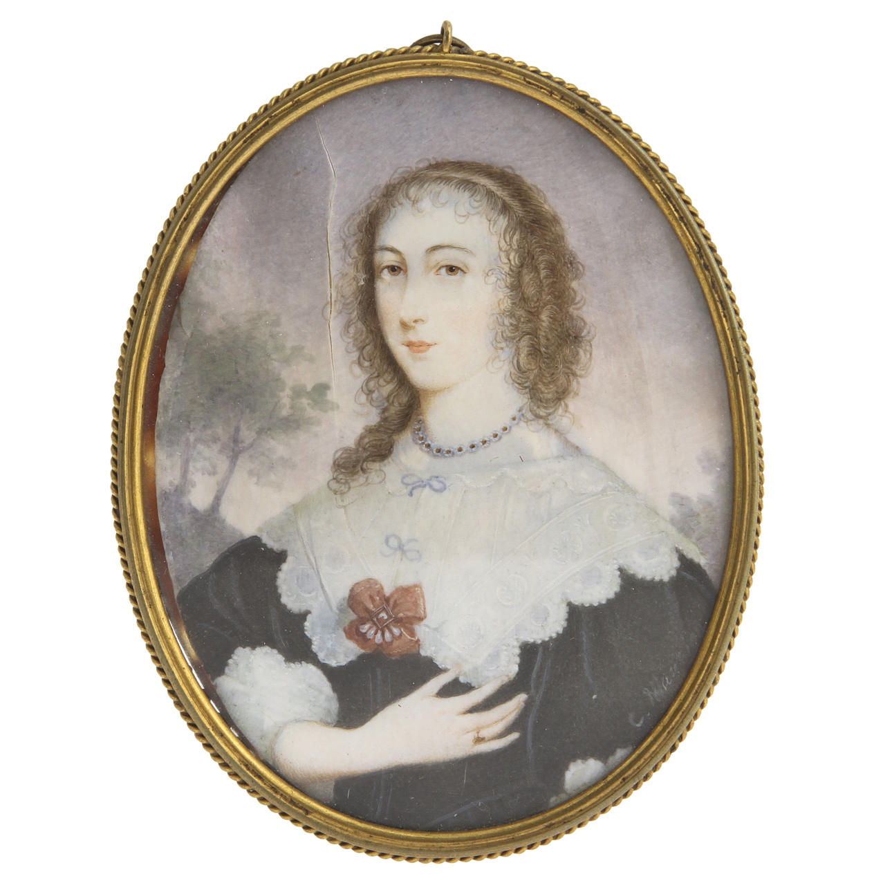 MINIATYRMÅLNING, 1800-talets första hälft, sign.