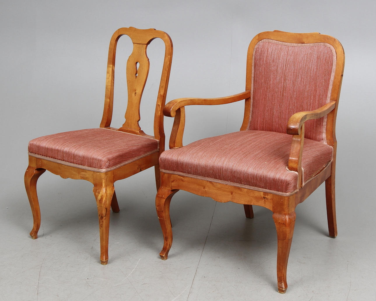 STOL samt KARMSTOL, rokokostil, 1900-talets första hälft.