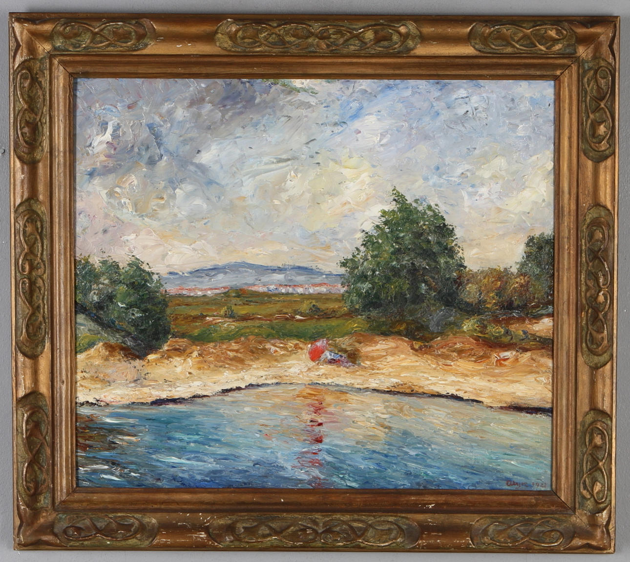 RAGNAR ALYRE. Séine, olja på duk, signerad och daterad 1921.