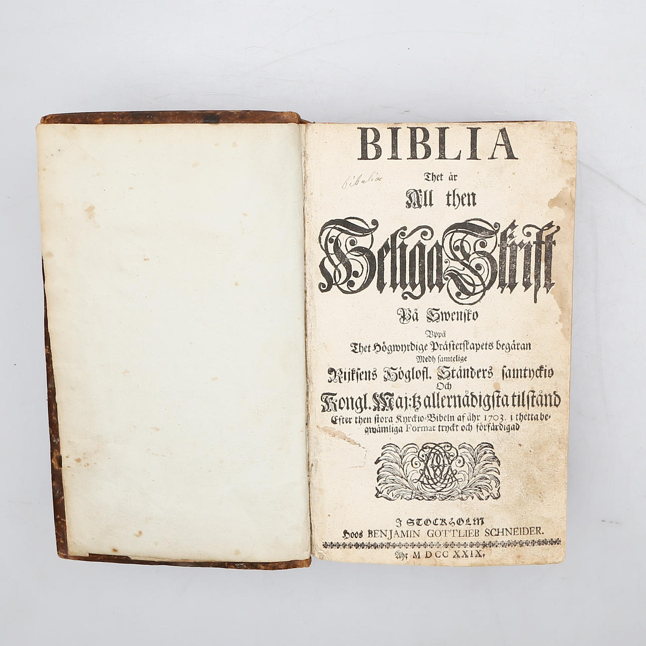 BIBEL, 1729.