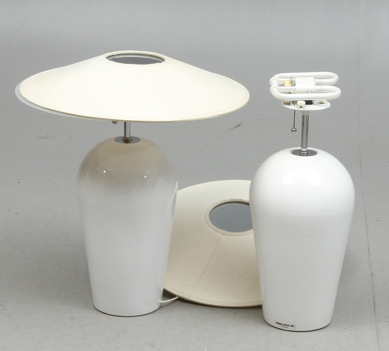 BORDSLAMPOR, 1 par, Keramik, Atelje Lyktan, 1980-tal.