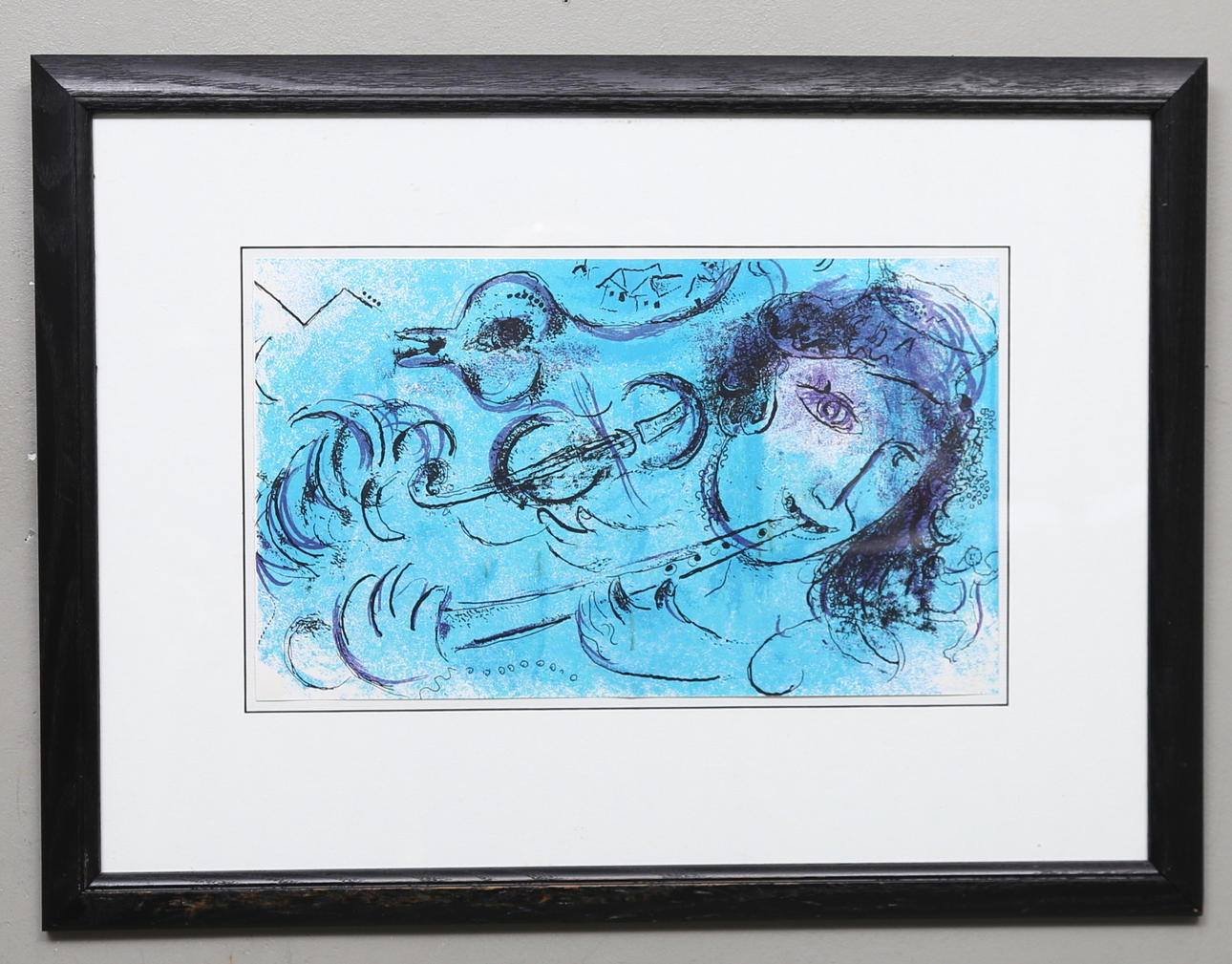 MARC CHAGALL. Färglitografi, osignerad.