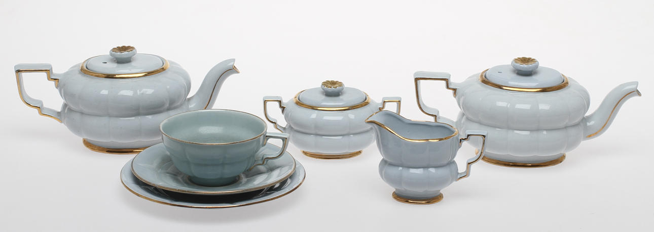 TESERVISDELAR, 15 delar, porslin, "Grand", Arthur Percy, Upsala-Ekeby, Gefle.