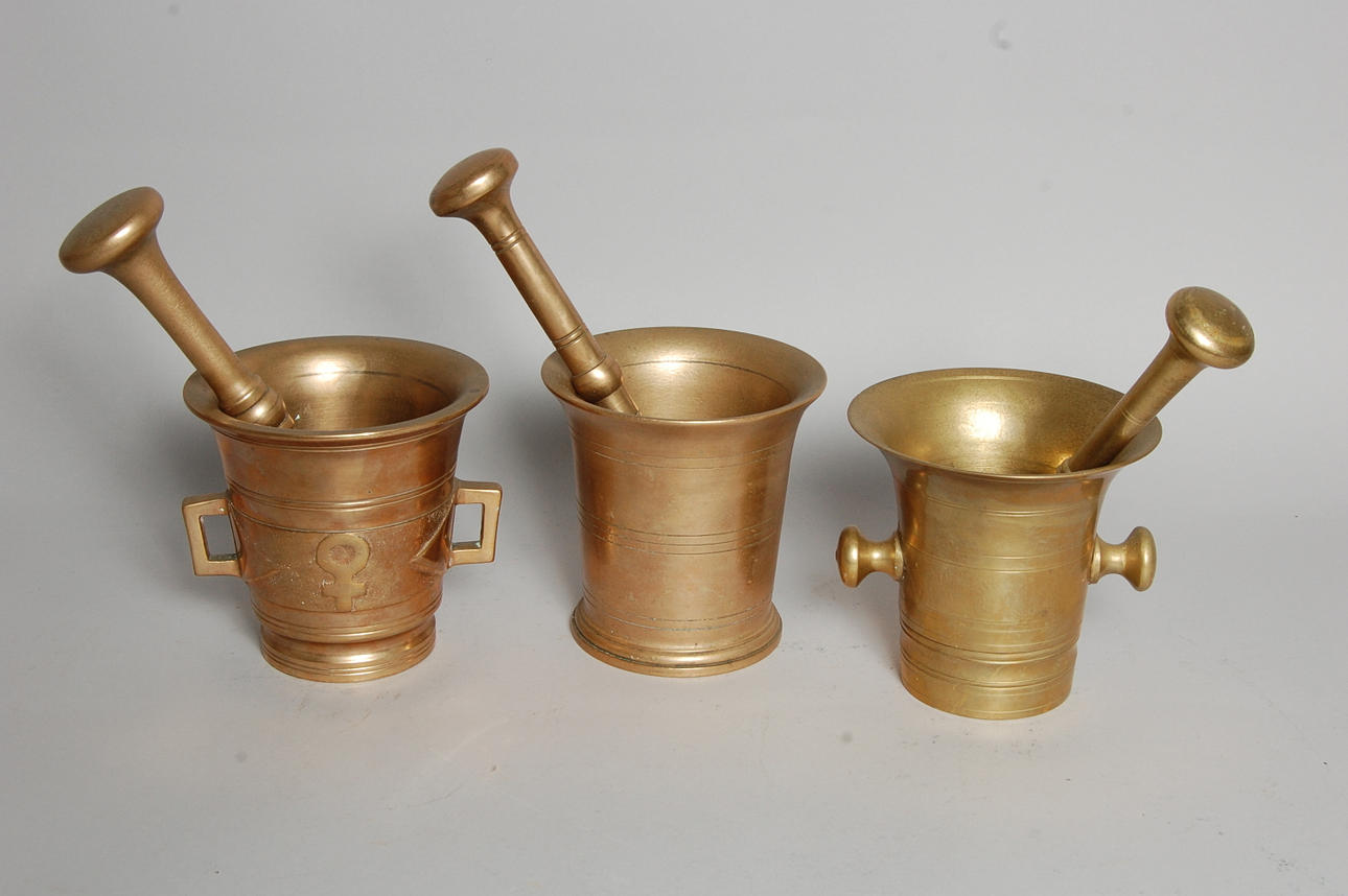 MORTLAR, 3 st, 18-1900-tal.