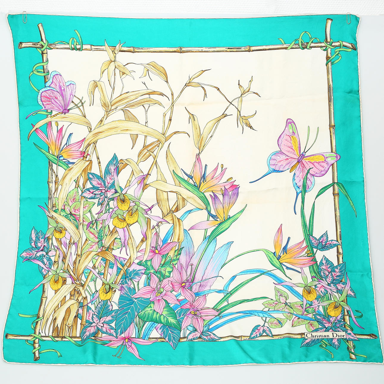 CHRISTIAN DIOR, scarf, silk.