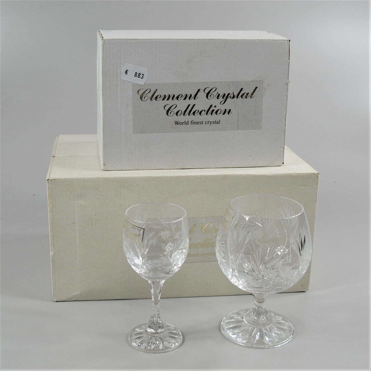 LIKÖRGLAS, KONJAKSKUPOR. Kristall.