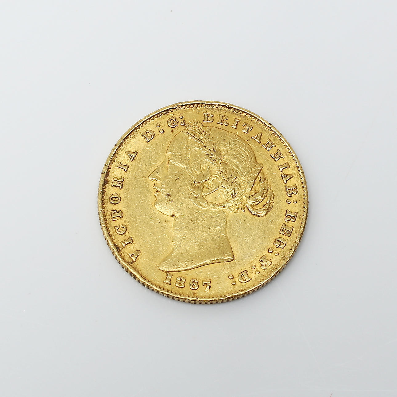 MONEDA DE ORO, Libra australiana/soberano 1867.