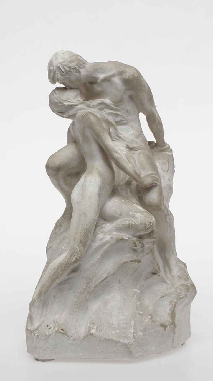 THEODOR LUNDBERG. EFTER. "Vågen och stranden", skulptur, gips.