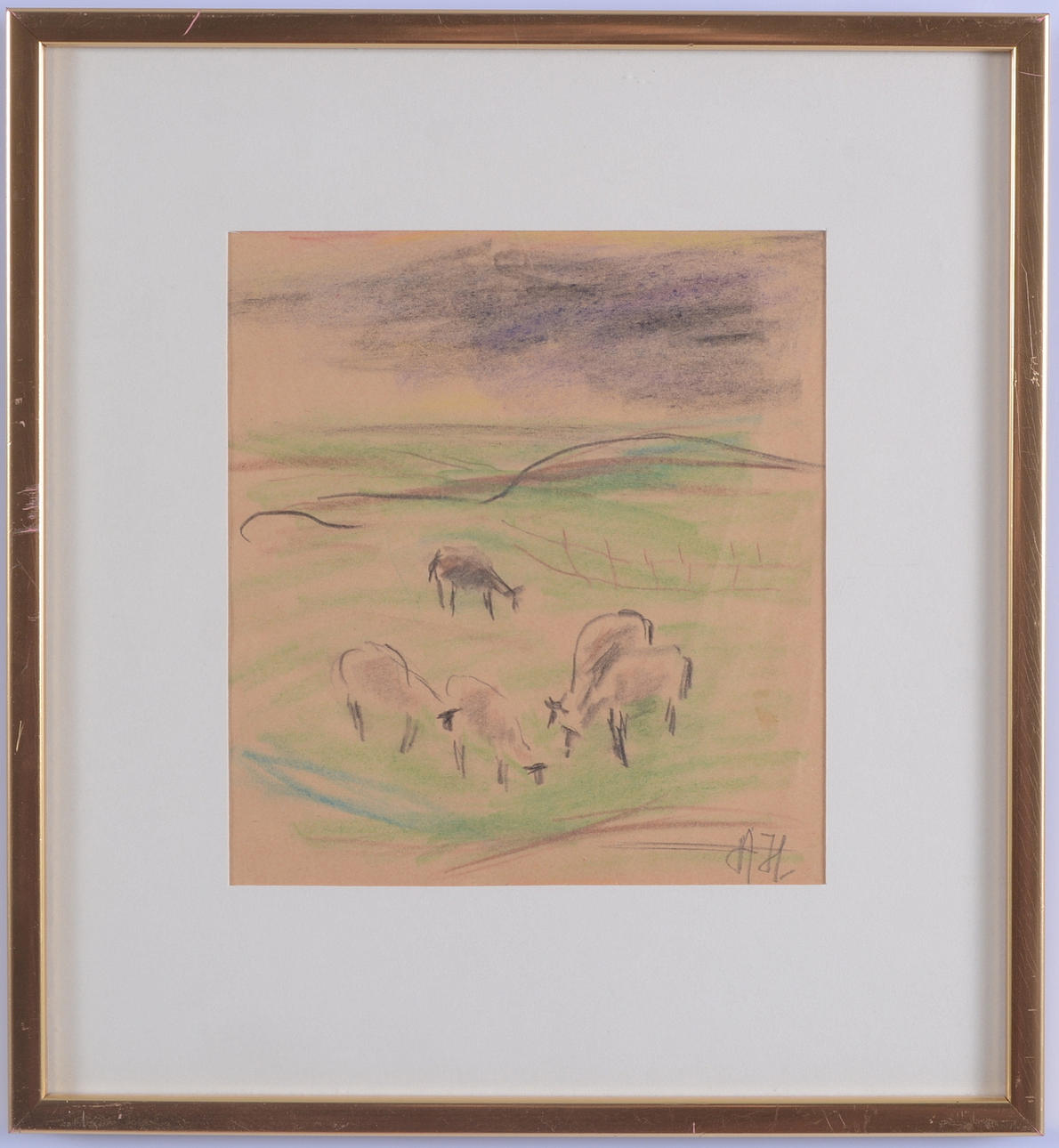 AGDA HOLST. Pastell.