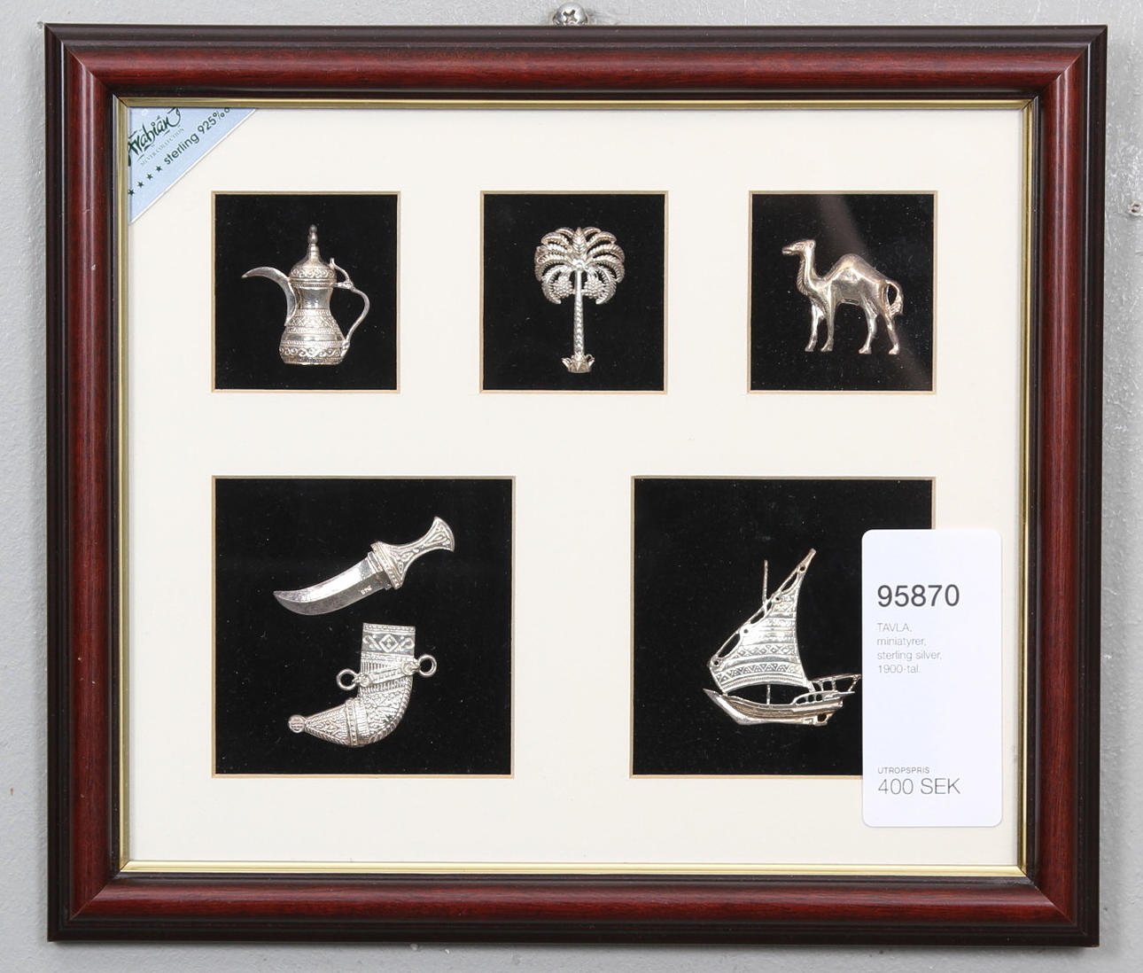 TAVLA, miniatyrer, sterling silver, 1900-tal.