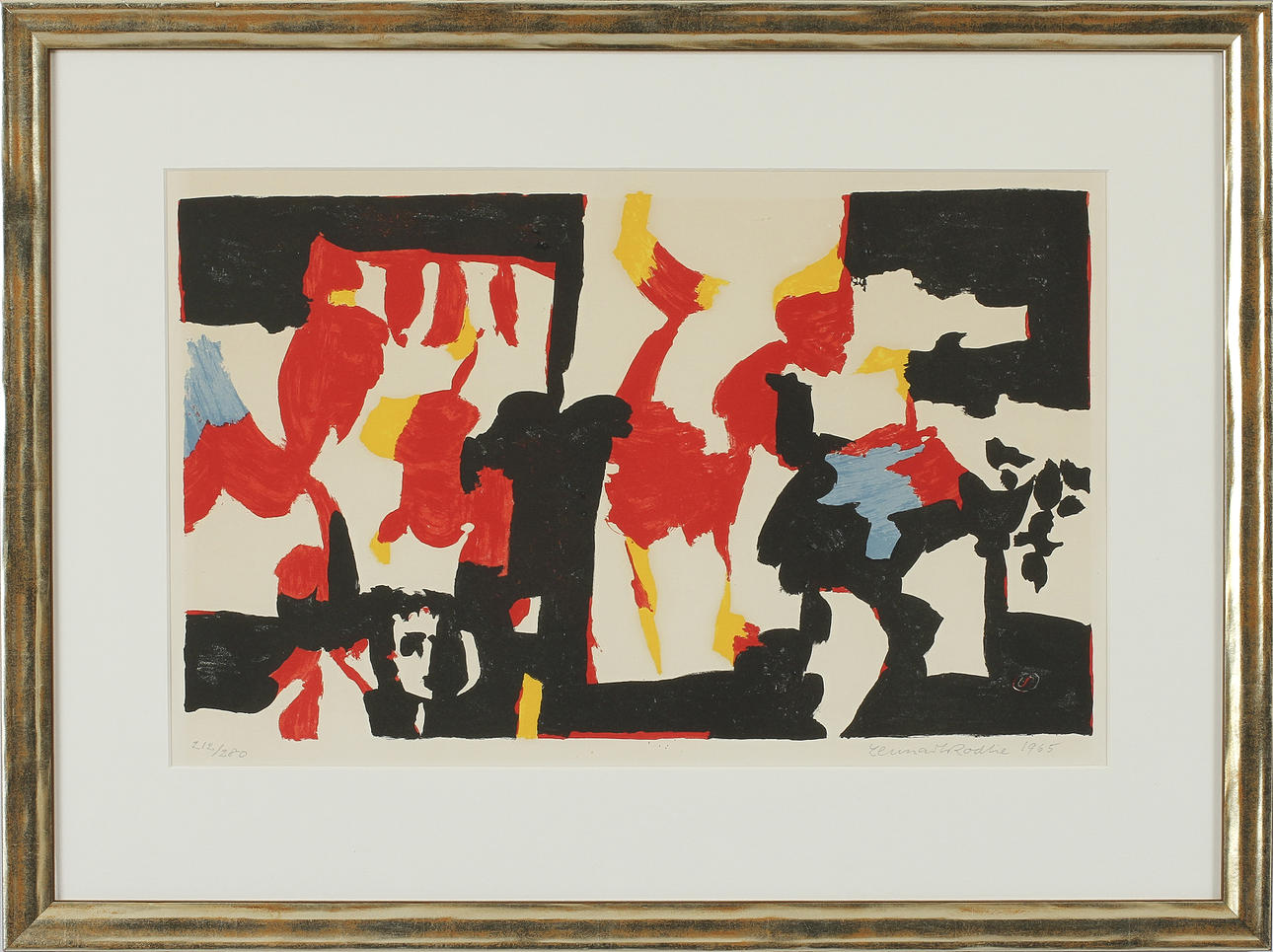 LENNART RODHE. Färglitografi, signerad och numrerad 212/280.