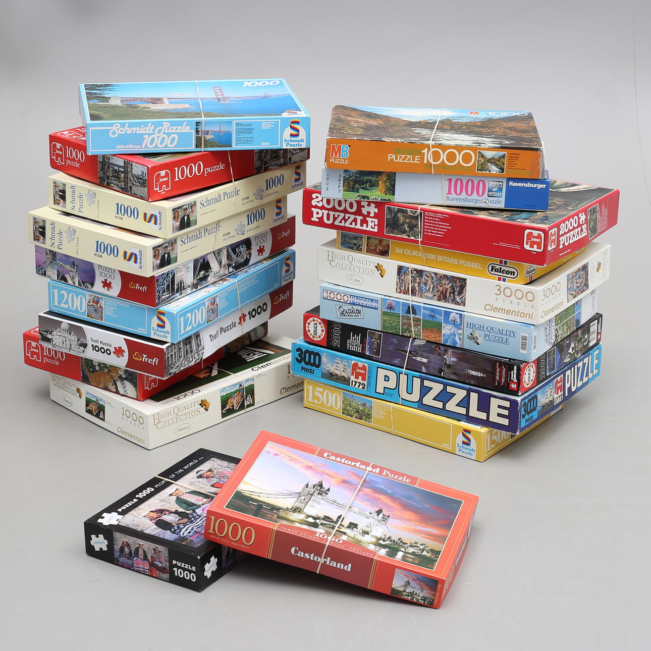 PUZZLE, 20 pcs, 1000 - 3000 pieces.