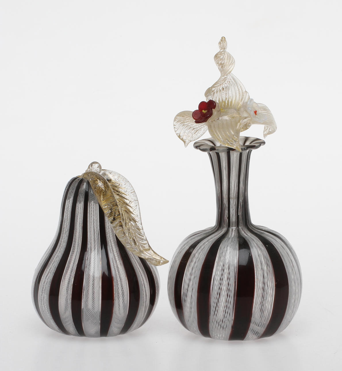 FLAKONG samt FIGURIN, glas, Italien.